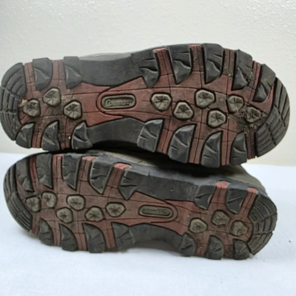 Coleman Griz Jr. Hiker Outdoor Shoes Kids Boys‎ 4M Brown Leather/Camo Gorpcore